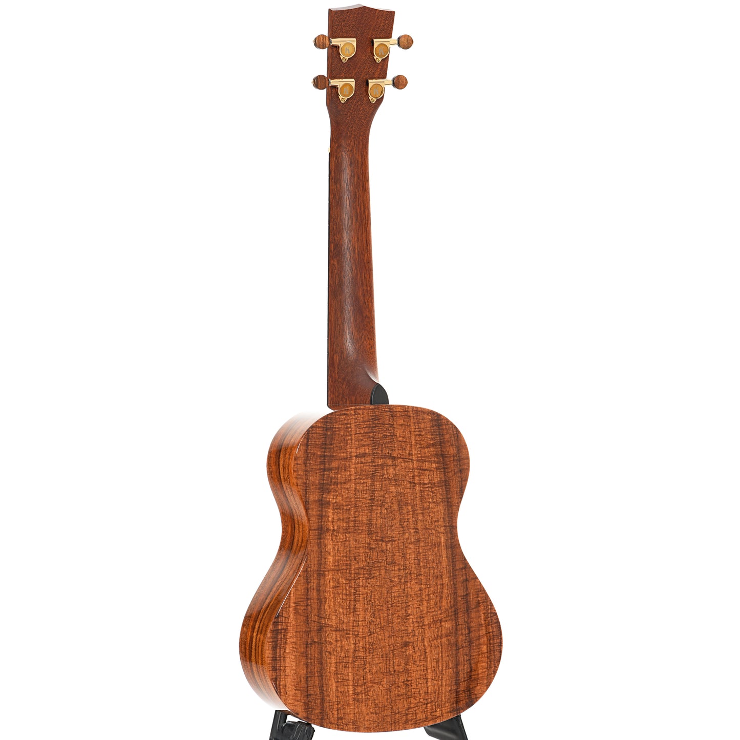 Full back and side of Kala Elite Koa 3 Tenor Ukulele, Gloss Finish with Case (2020)