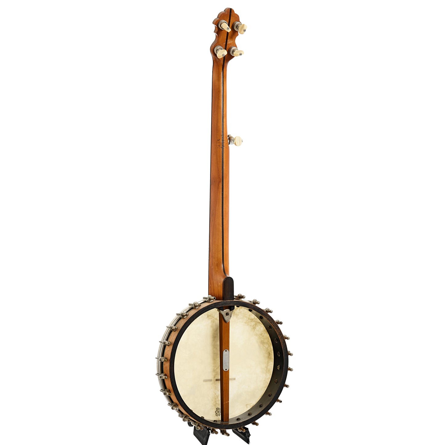 Full back and side of Wm. Stahl Open Back Banjo