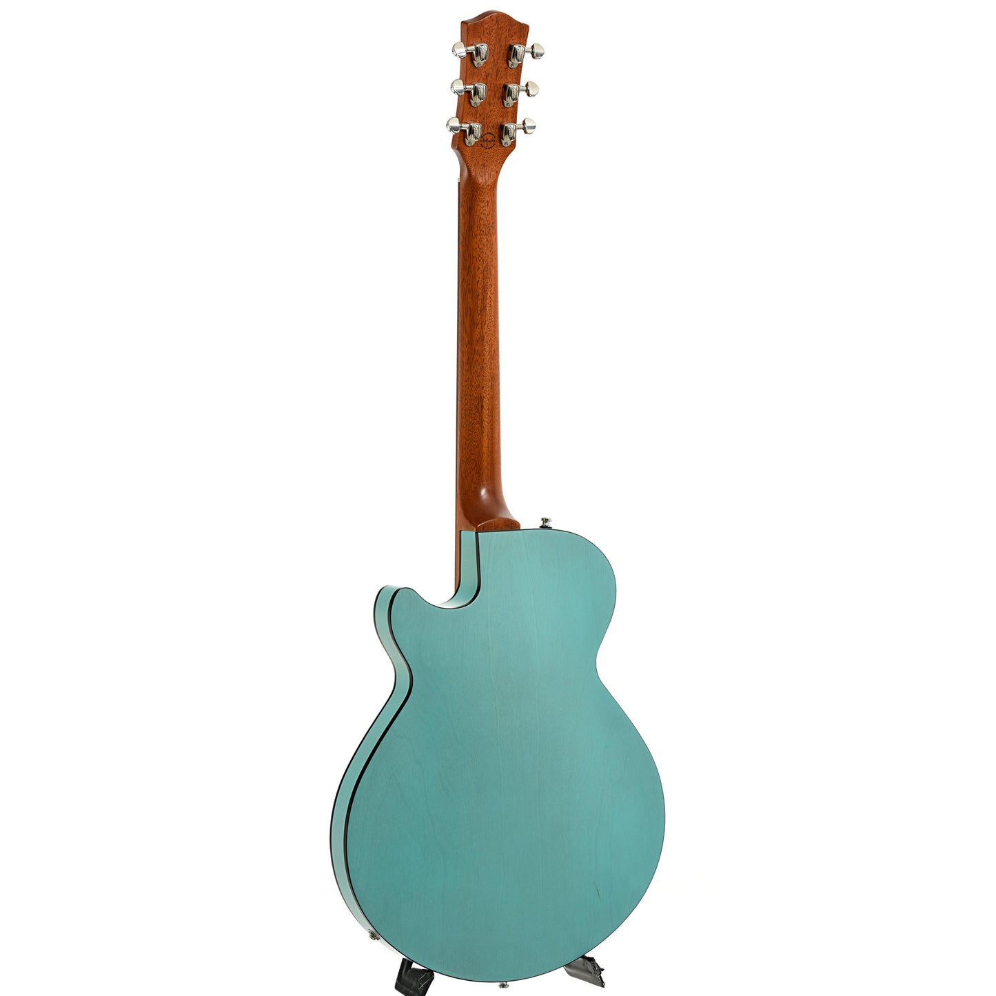 Full back and side of Godin Montreal Premier HT Laguna Blue Hollowbody Electric Guitar