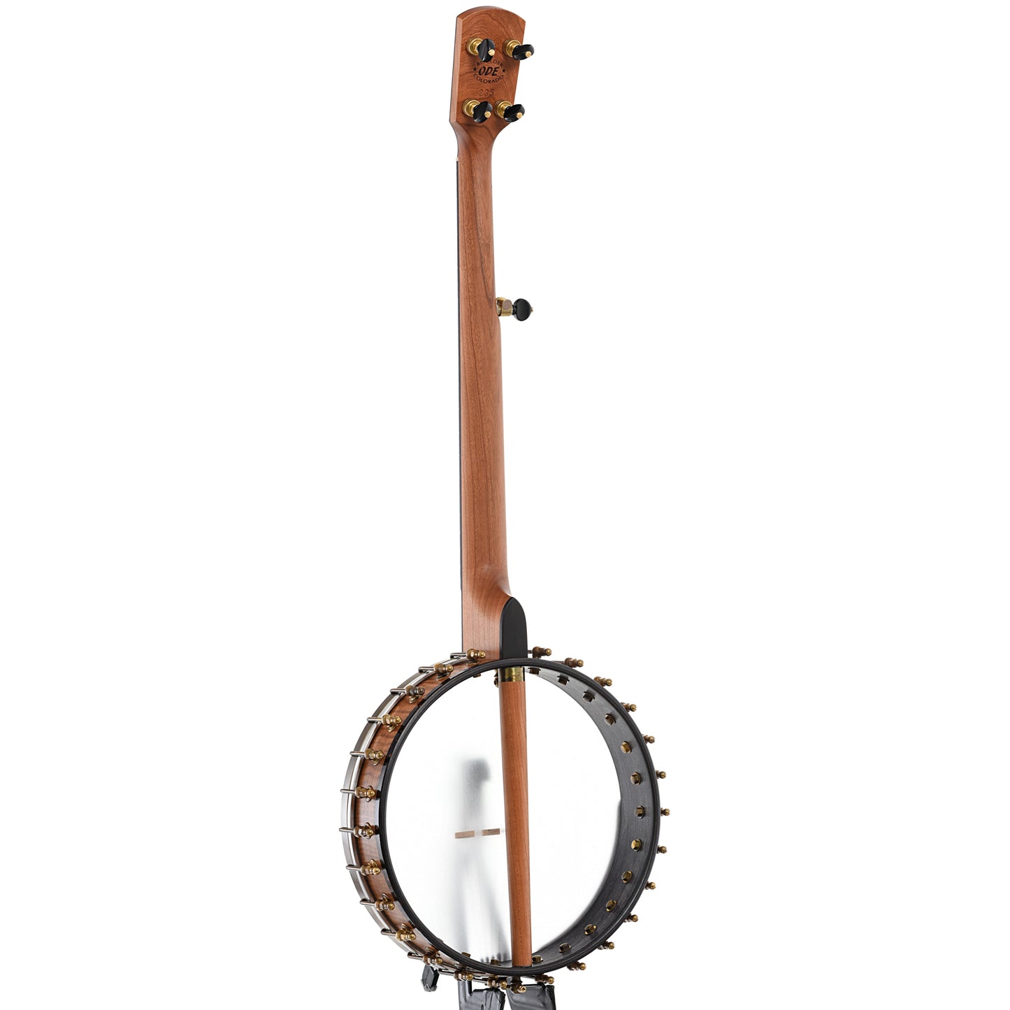 Full back and side of Ode Magician 12" Openback Banjo