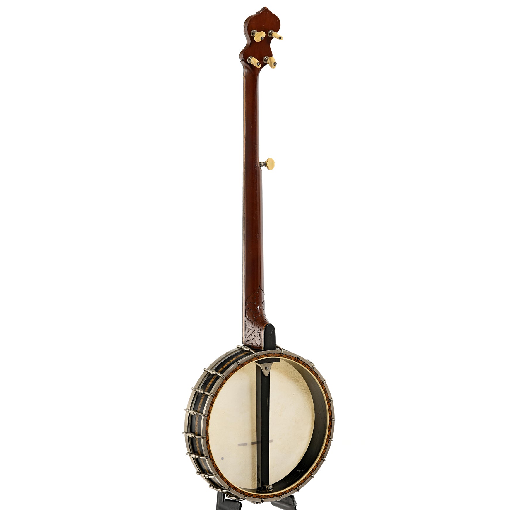 Full back and side of Regal Open Back Banjo 