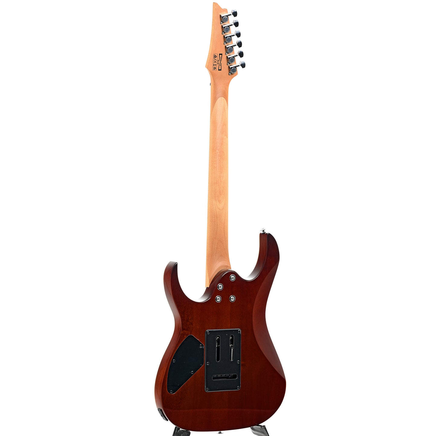 Full back and side of Ibanez B-Stock RG Gio Series GRG220PA1 Electric Guitar, Brown Black Burst