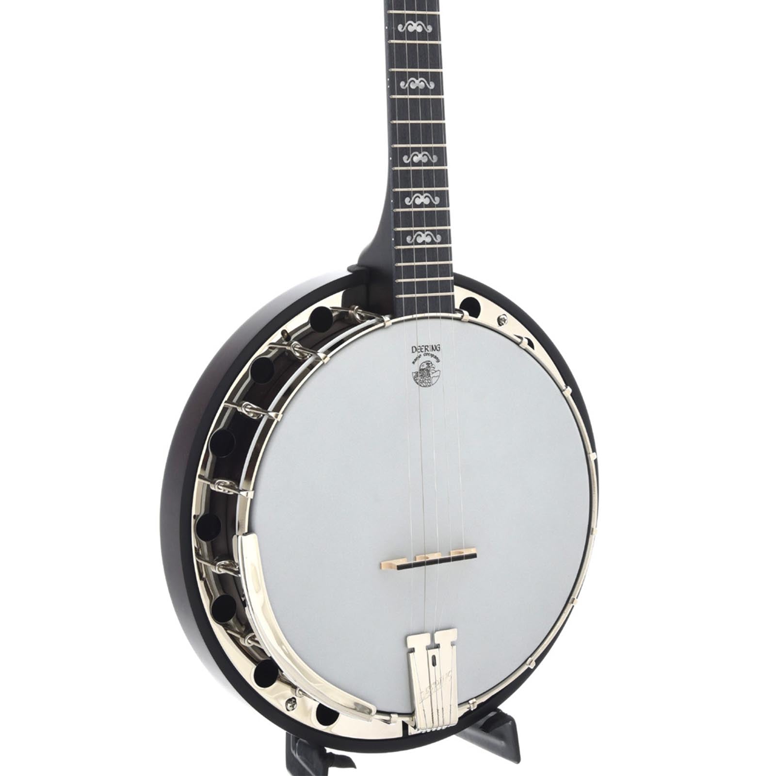 Front and Side of Deering Artisan Goodtime 2 Resonator Banjo