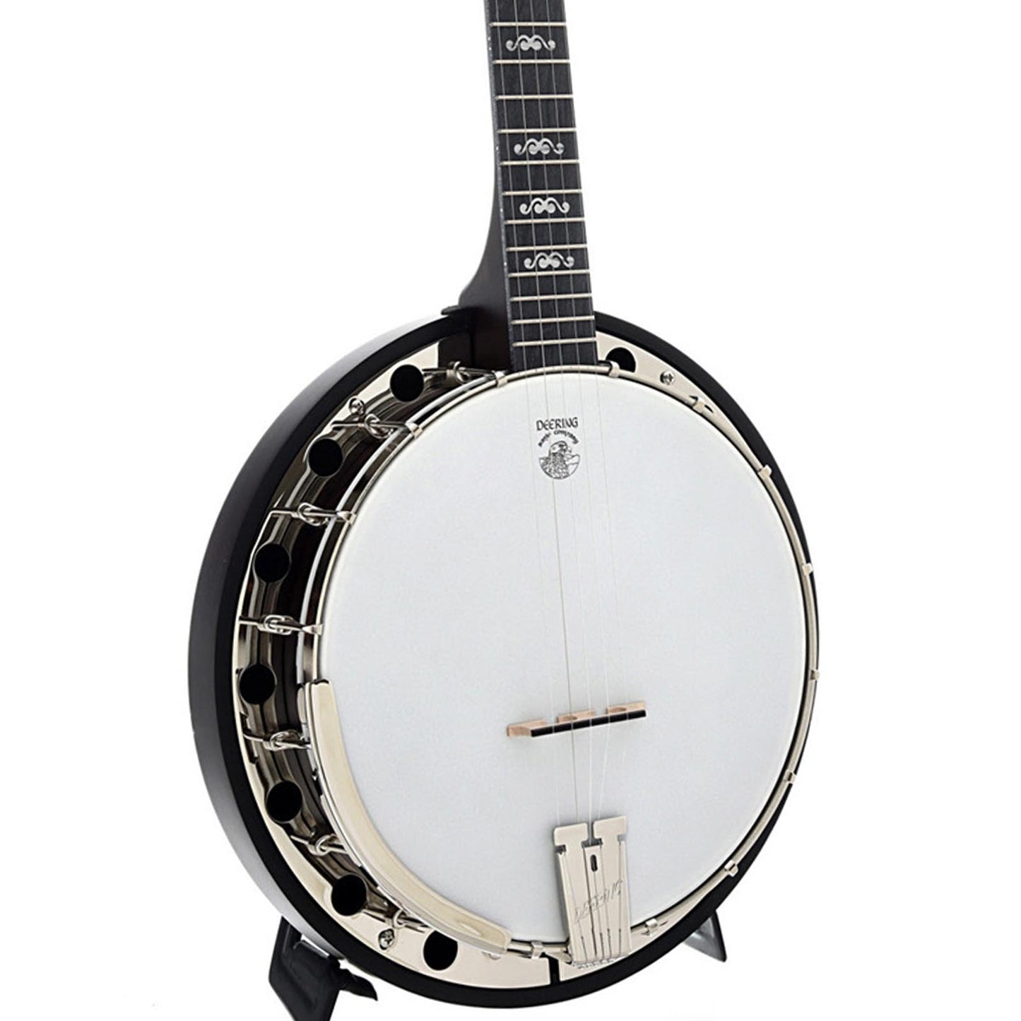 Front and side of Deering Artisan Goodtime Special Resonator Banjo