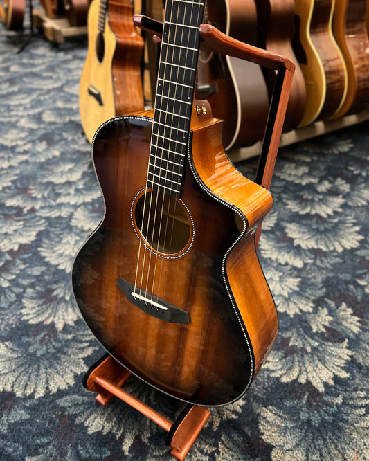 Showroom photo of Breedlove Oregon Series Concert Bourbon CE Myrtlewood-Myrtlewood Acoustic-Electric Guitar