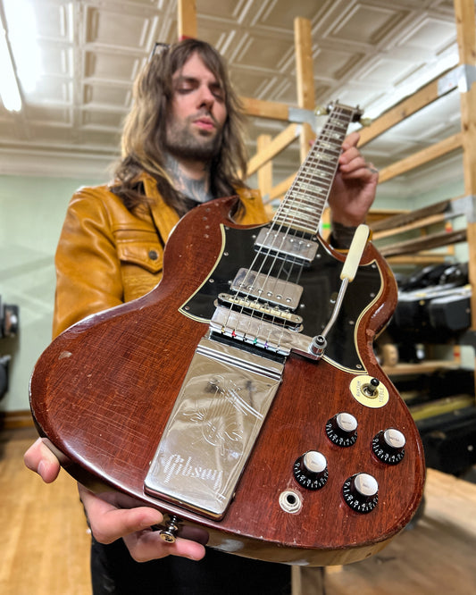 Showroom photo of Gibson SG Standard Electric Guitar (late 1965 / early '66)