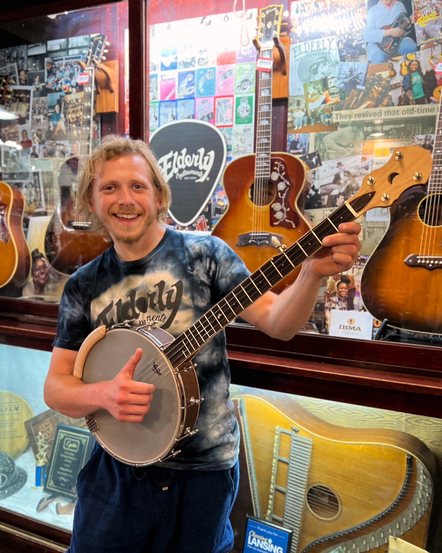 Showroom photo of Gold Tone High Moon HM-100 Open Back Banjo (2023)