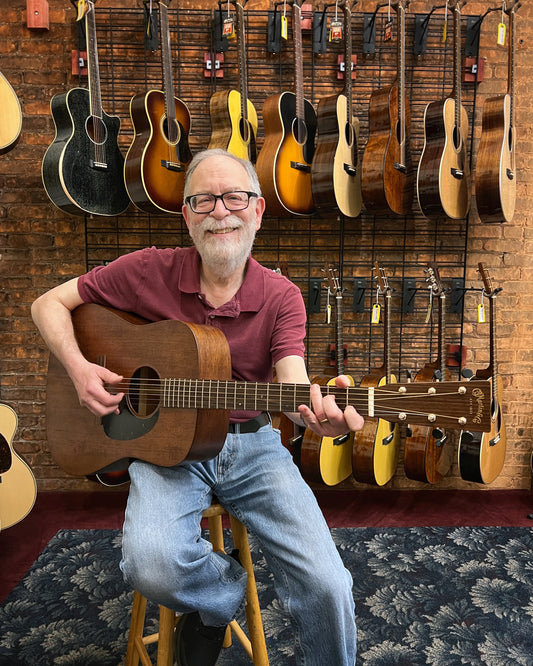 Showroom photo of Front of of Martin D-15M Mahogany Guitar 