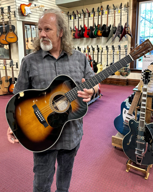 Showroom Photo of Front of Martin 000-28EC Sunburst Eric Clapton