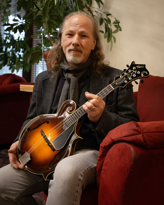 Showroom photo of Front of Northfield Workshop NFB-F5E Big Mon F-Style Mandolin