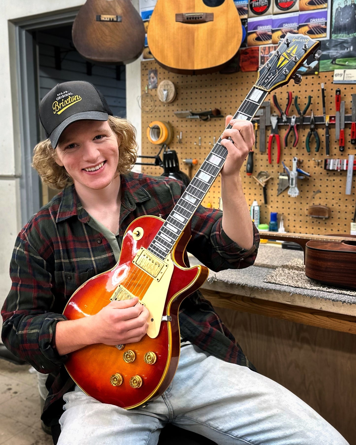 Showroom photo of Front of Gibson Les Paul Custom Electric Guitar (1975)