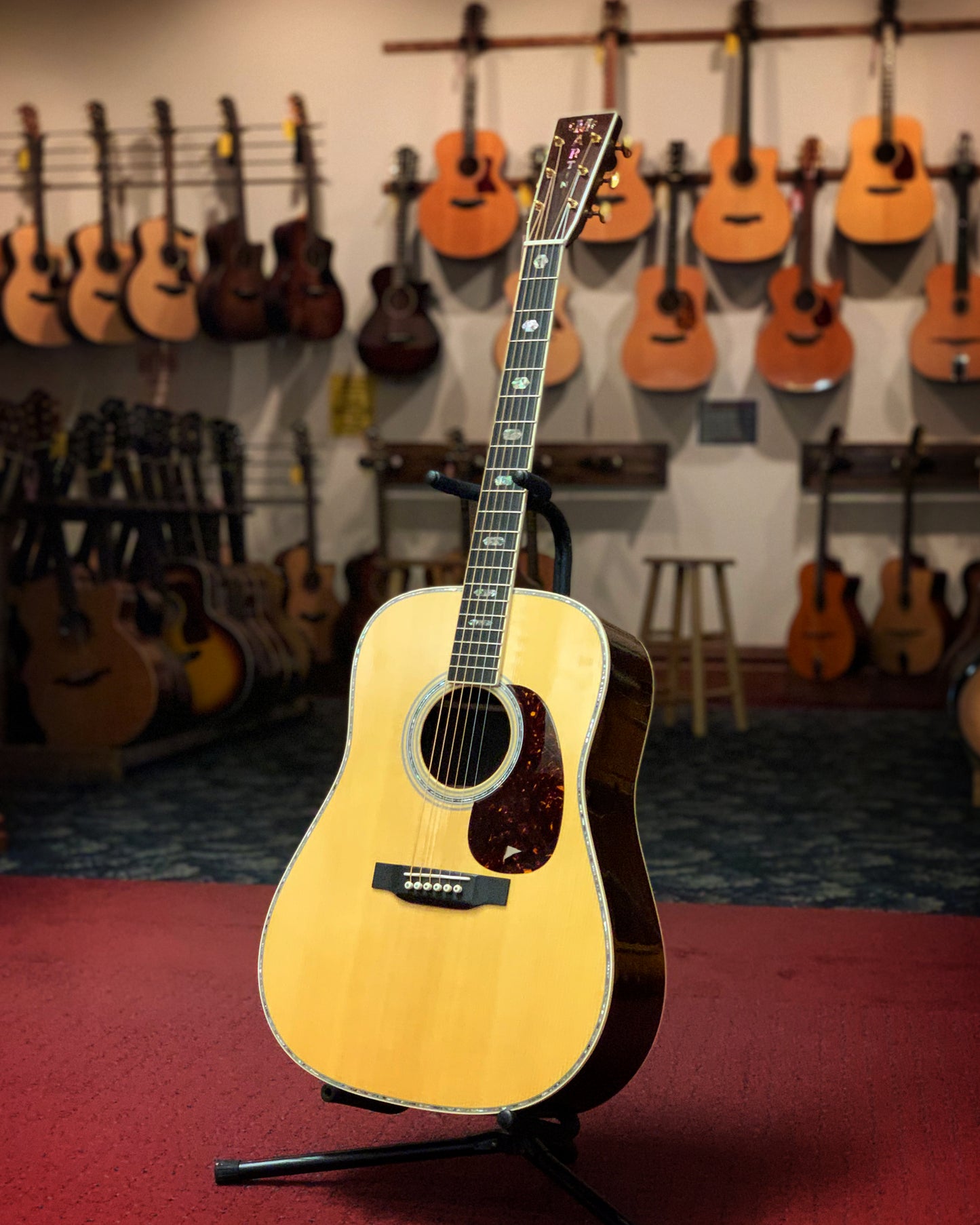 Showroom photo of Martin D-41 Guitar & Case