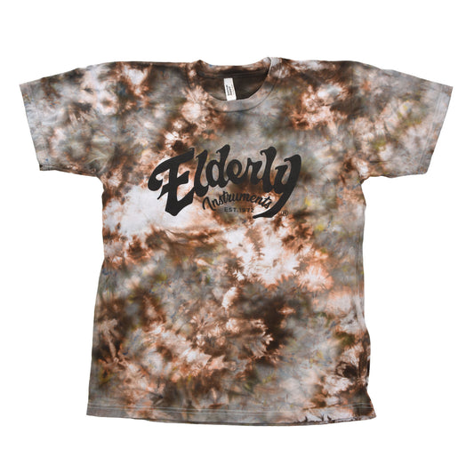 Elderly Instruments Tie-Dyed Logo Shirt, Brazilnut Splash Pattern, 