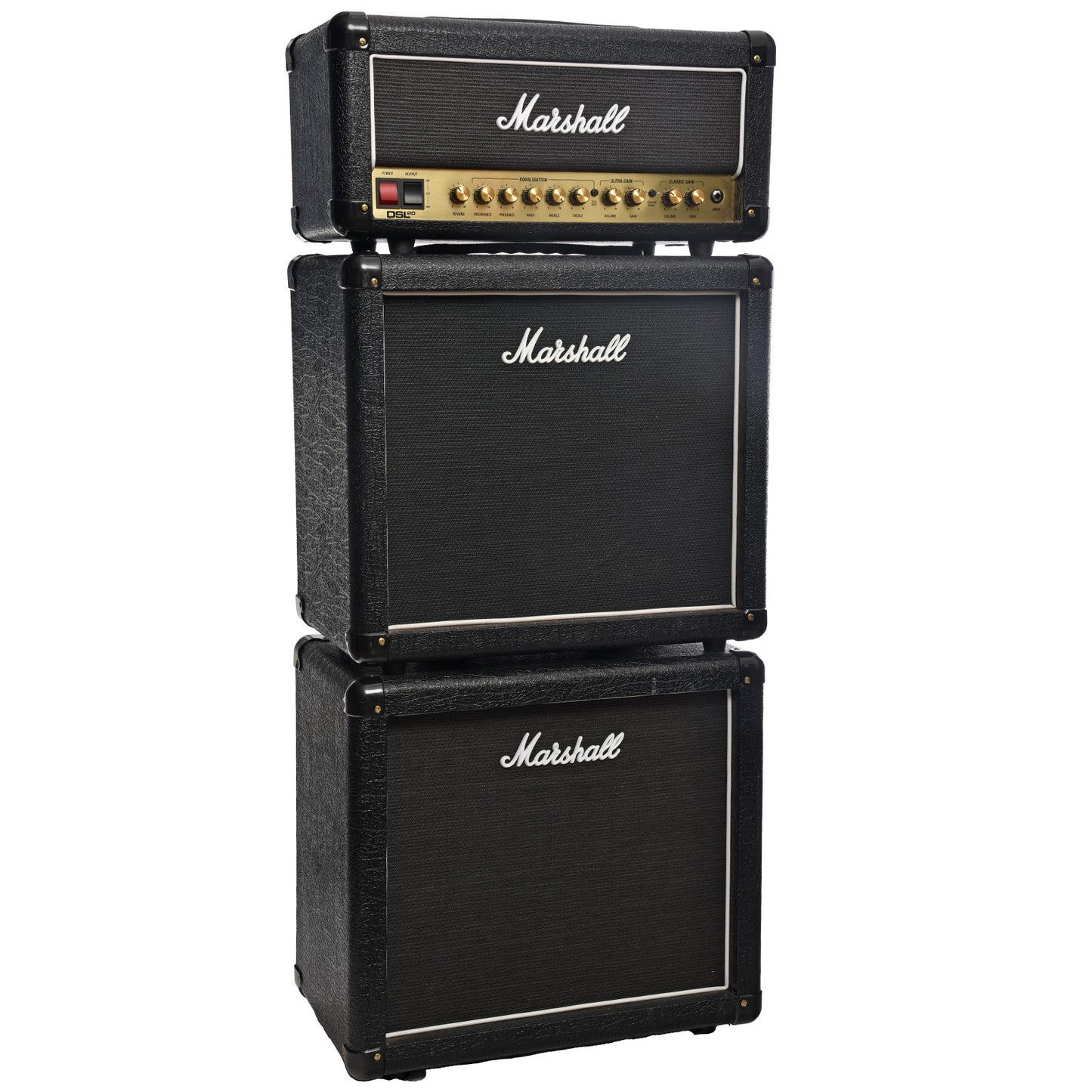 Full front and side of Marshall DSL20 Mini Stack