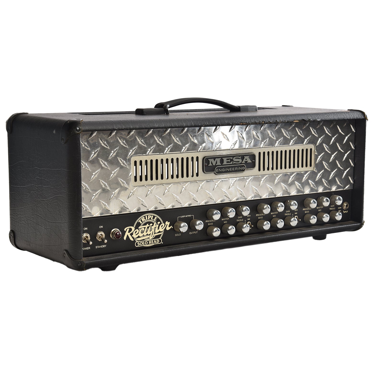 Front and side of Mesa Boogie Triple Rectifier Solo Head (c.2006)