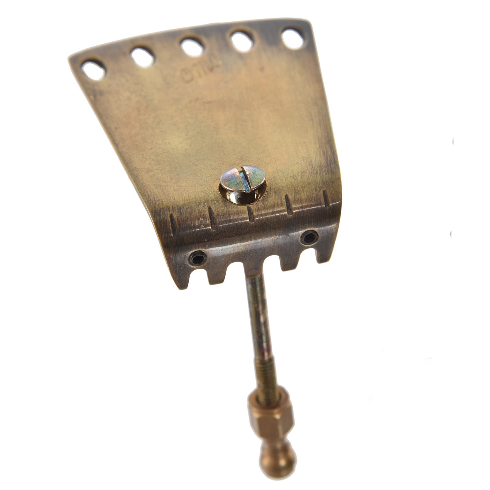 alternate view of Ome Sweetone Banjo Tailpiece, Long, Aged Brass