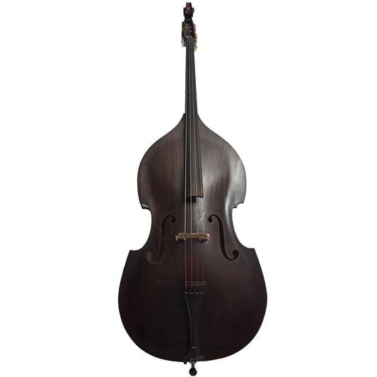 Full front of Upton UB-Standard Laminate 3/4 Upright Bass (2017)