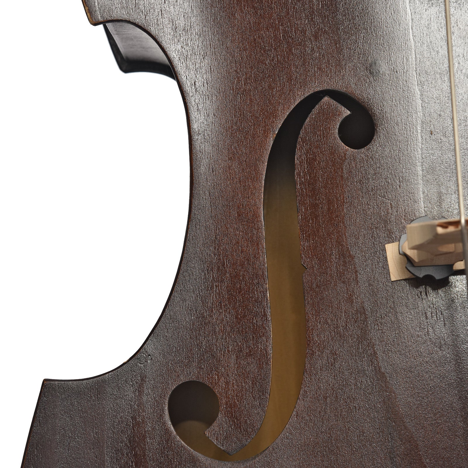 Front Waist of Upton UB-Standard Laminate 3/4 Upright Bass (2017)