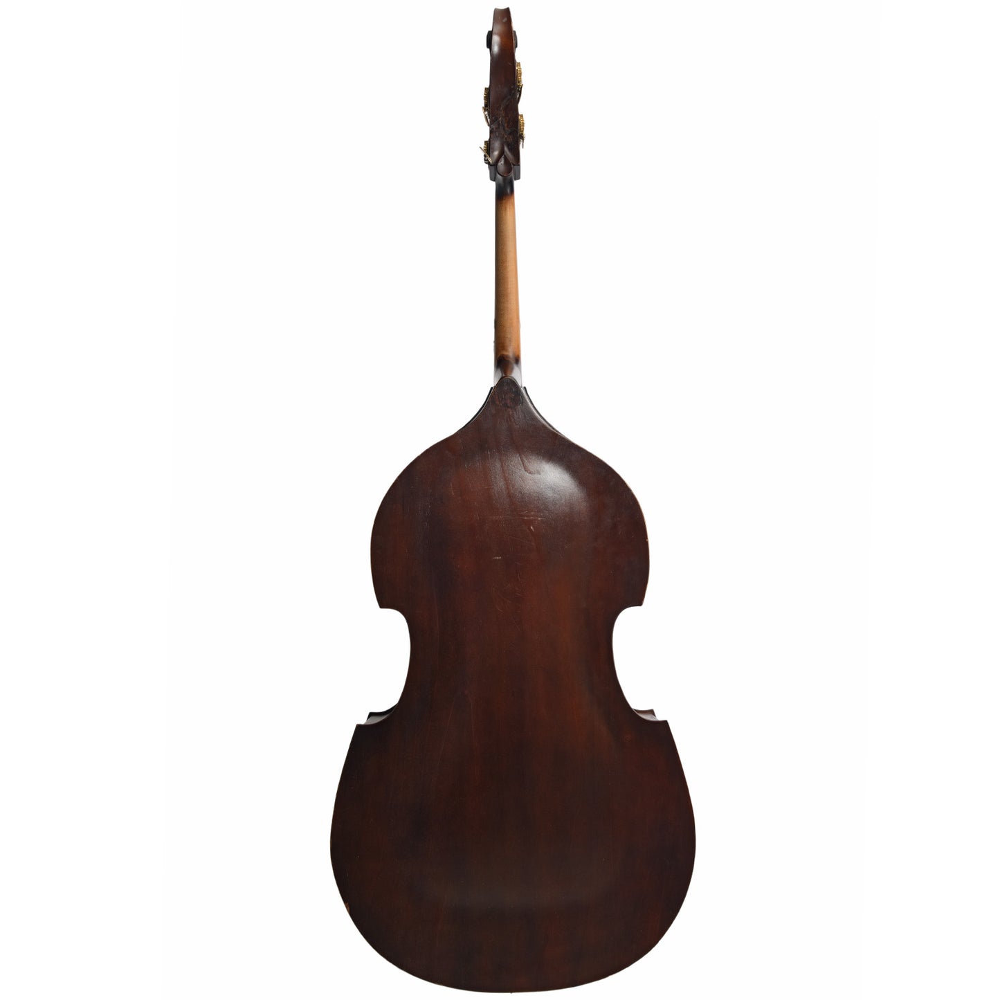 Full back of Upton UB-Standard Laminate 3/4 Upright Bass (2017)