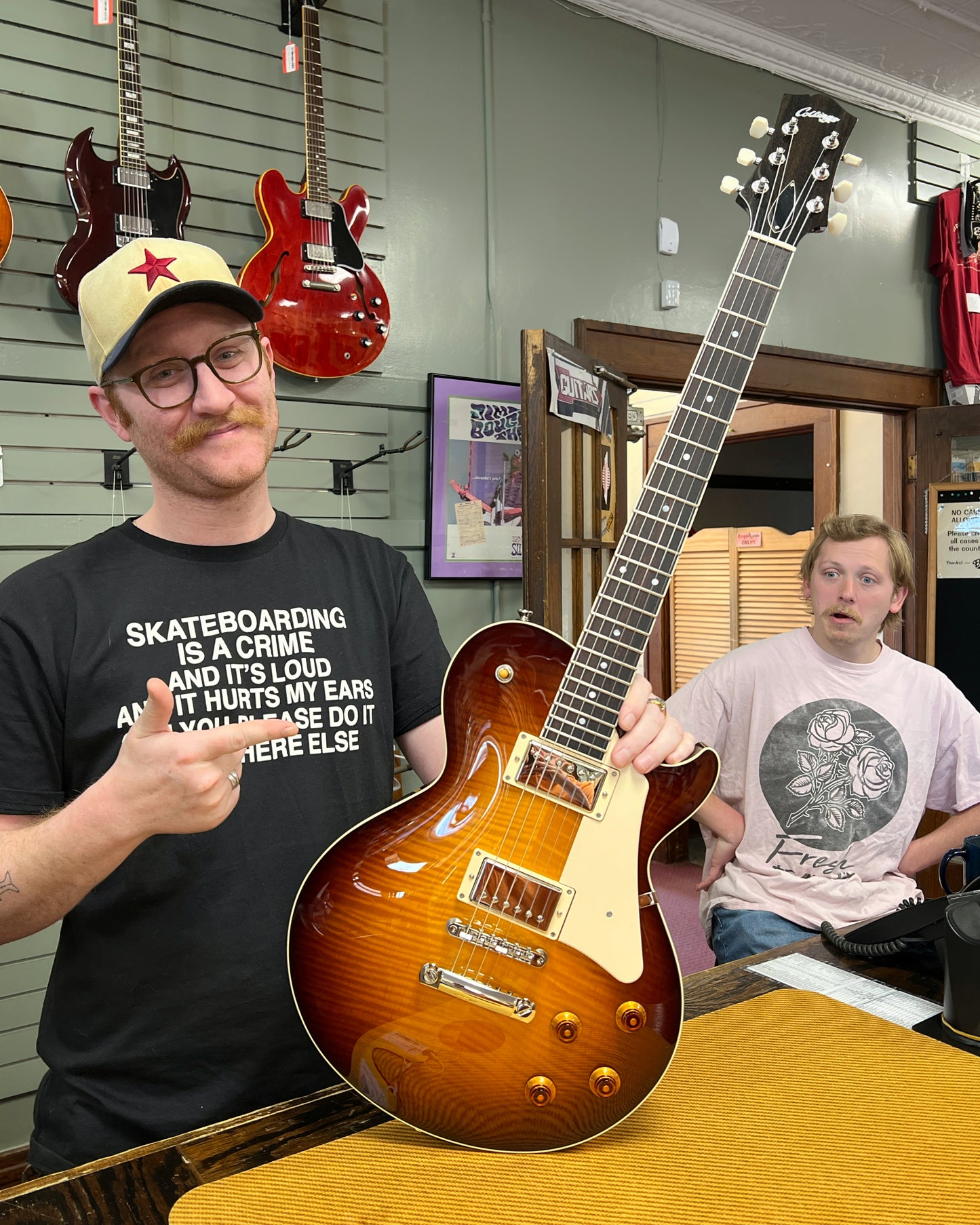 Showroom photo of Collings CL Electric Guitar, Tobacco Sunburst