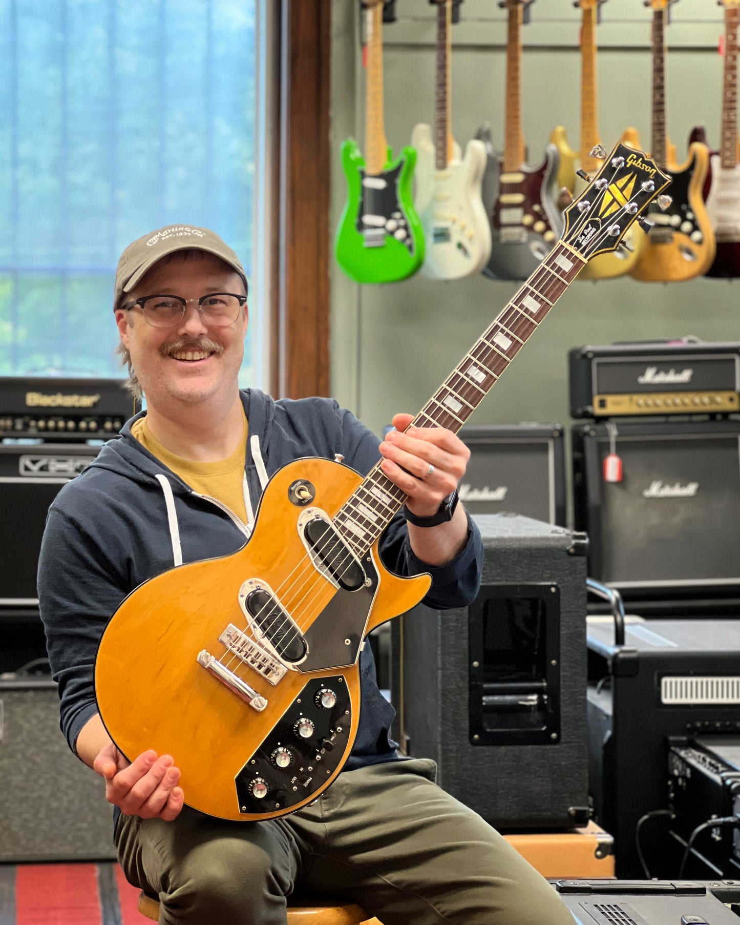 Showroom photo of Front of Gibson Les Paul Recording Electric Guitar (1976)