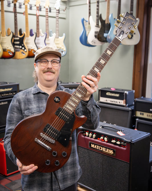 Showroom photo of Front of Gibson Les Paul Studio Faded