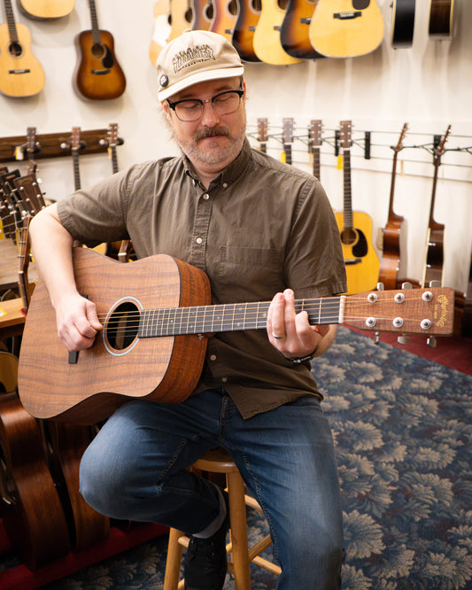 Showroom photo of Front of Martin D-X1E Koa Acoustic Guitar 