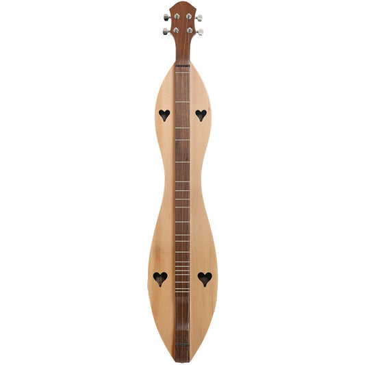 Front of McSpadden 4FH26WSY Walnut & Sycamore Lap Dulcimer 