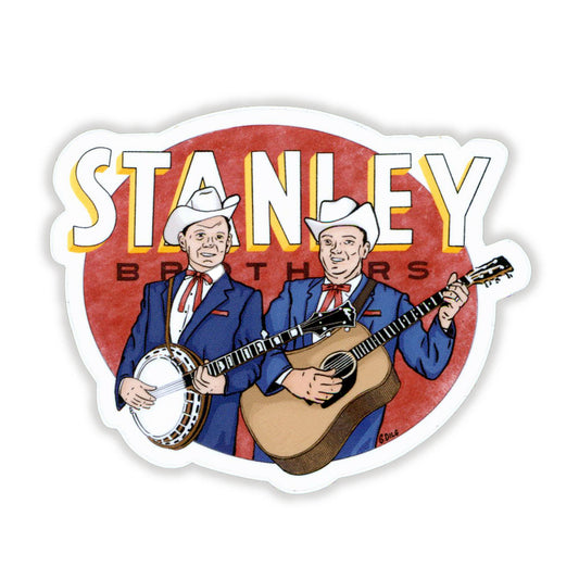 Image 1, Trad Music Superhero Sticker by Gina Dilg, Stanley Brothers, SKU: GDS-STANLEY