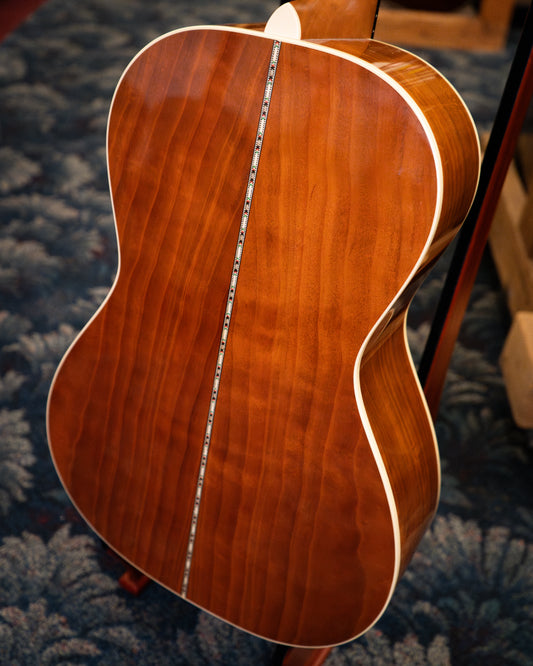 Showroom Photo of Front of Gallagher Guitar Co. "The Founder's Guitar" P-50 Cherry Parlor