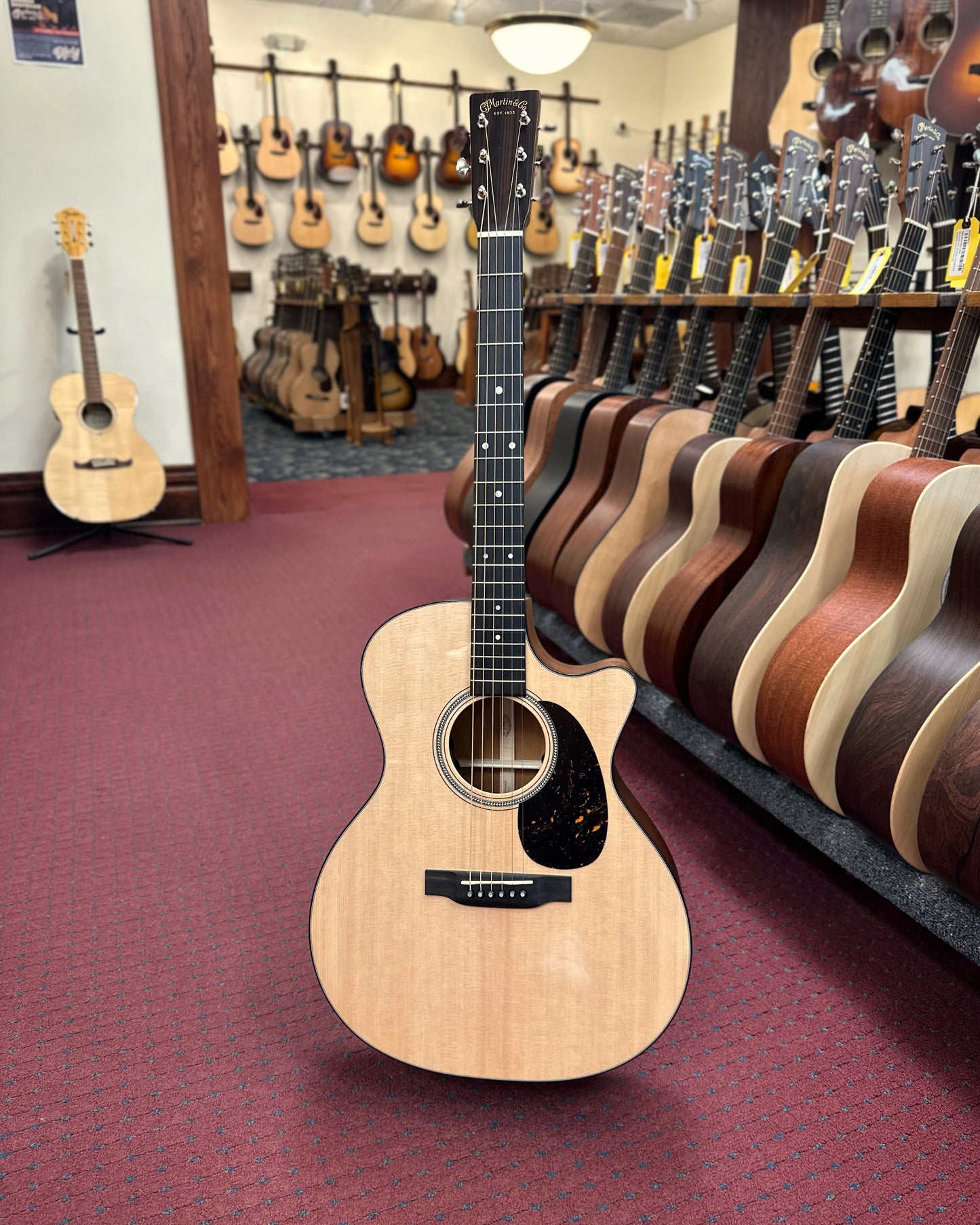 Showroom Photo of Front of Martin GPC-16E Mahogany Cutaway