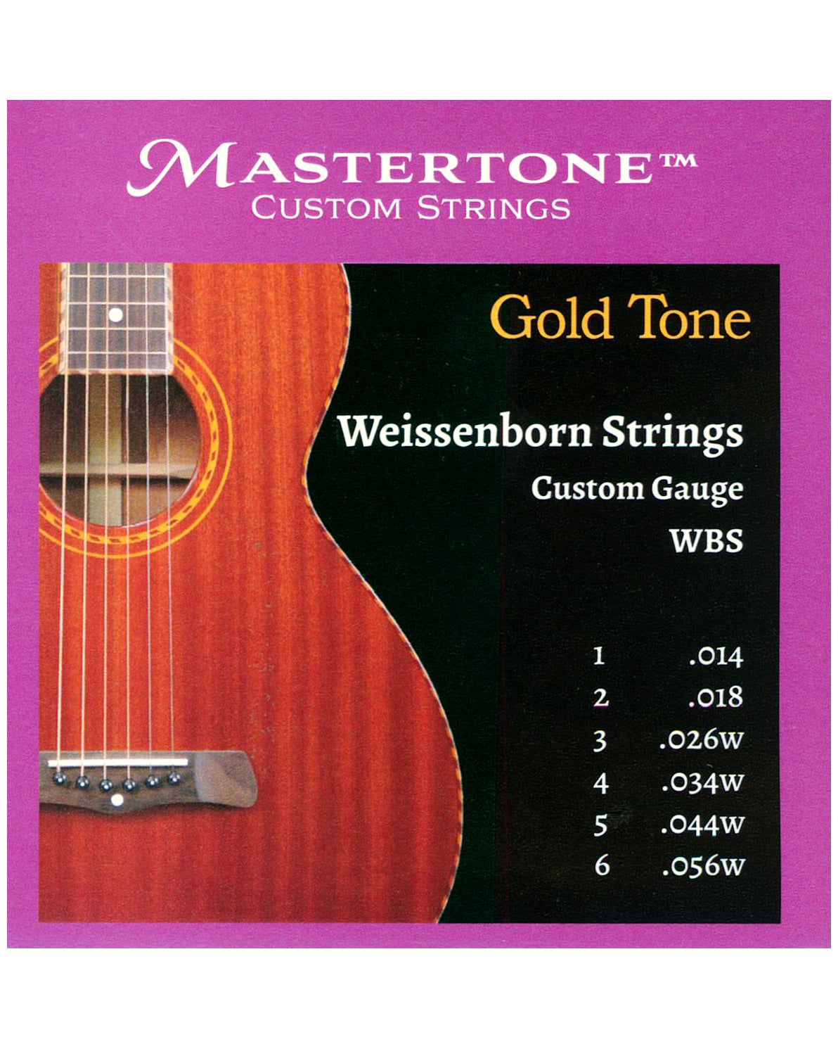 Image of Mastertone Custom Strings - Gold Tone Weissenborn String set SKU: GTWBS