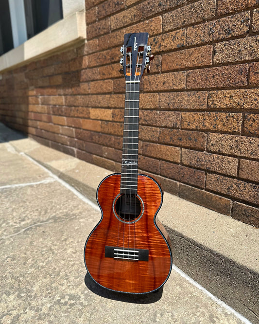 Showroom Photo of Front Body of Kamaka Jake Blue Edition Ukulele