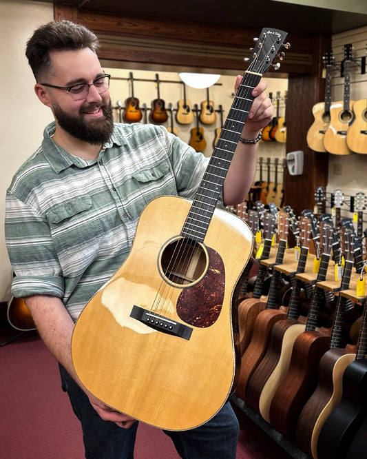 Showroom photo of Front of Huss & Dalton DM Custom Acoustic Guitar (2007)