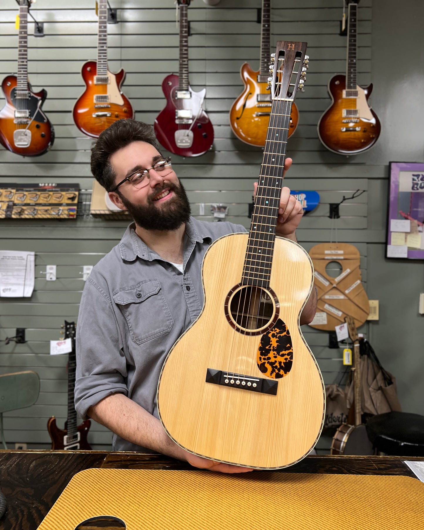 Showroom photo of Front of Halliday H1900 M-12 Acoustic Guitar