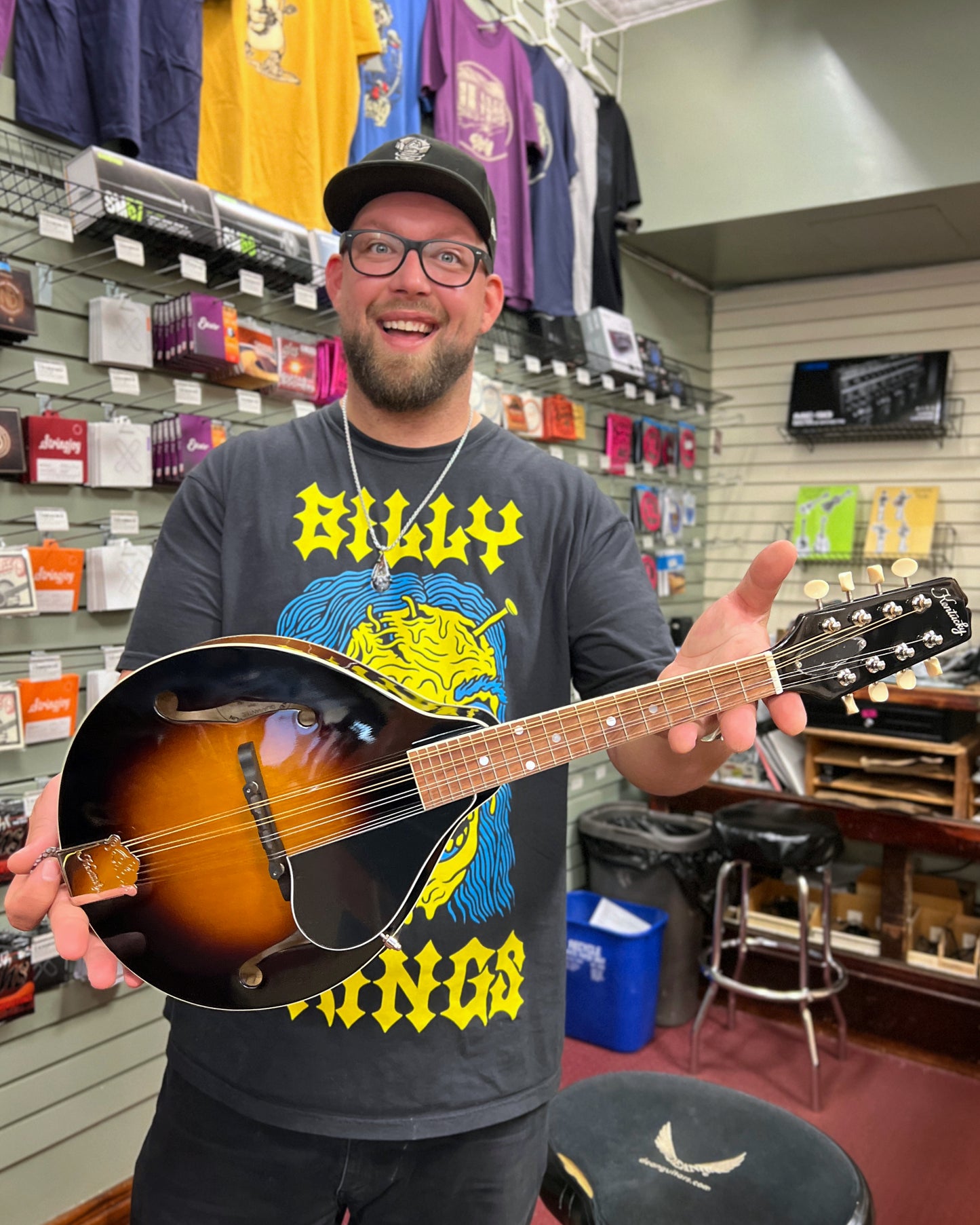 Showroom photo of Front of Kentucky KM-150 A-Model Mandolin