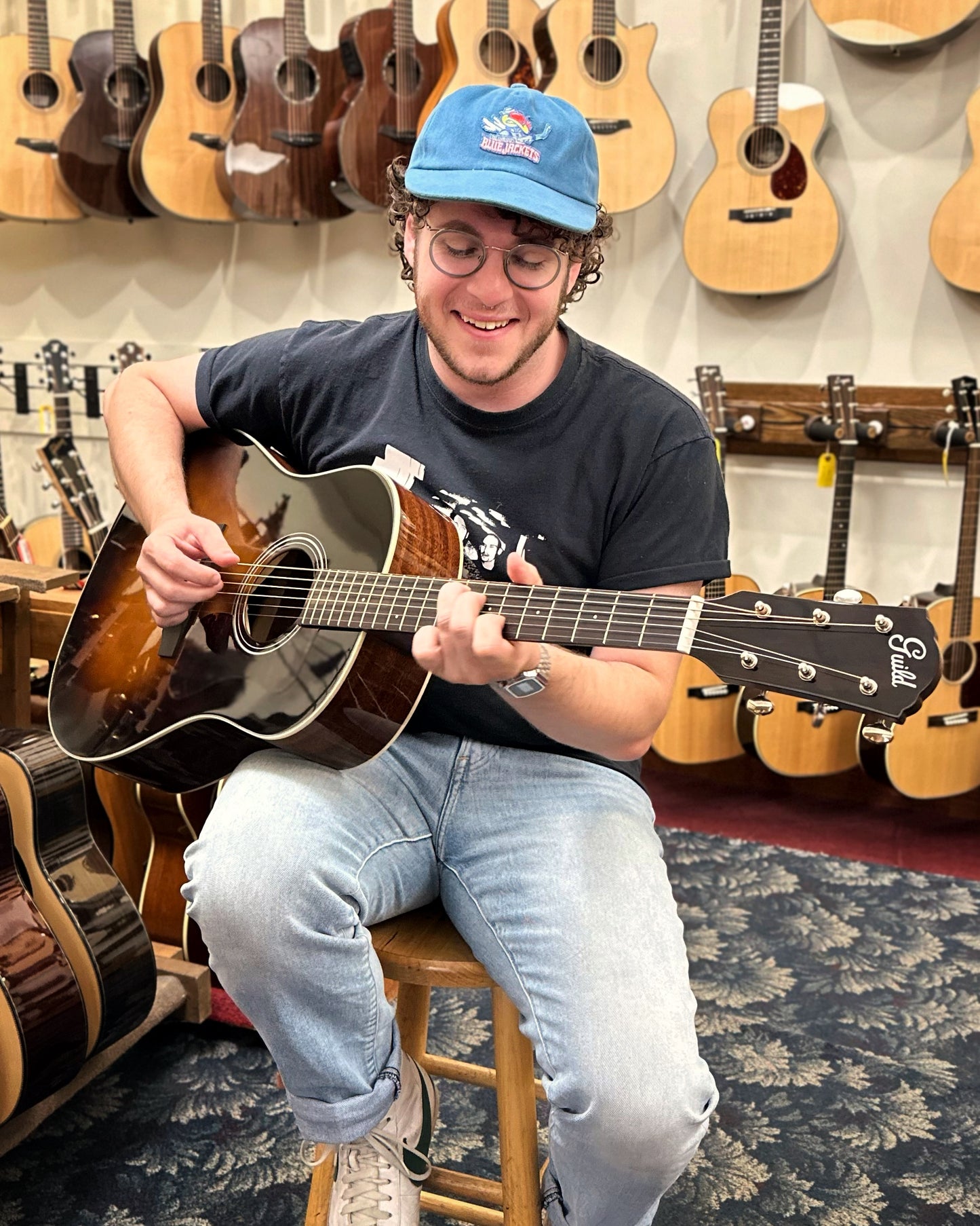 Showroom photo of Front of Guild Memoir Series DS-240 Slope Shoulder Dreadnought Acoustic Guitar