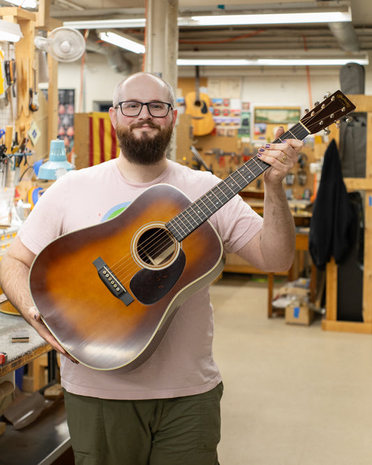 Showroom photo of Front of Martin Custom D-28 Authentic 1937 Ambertone Acoustic Guitar