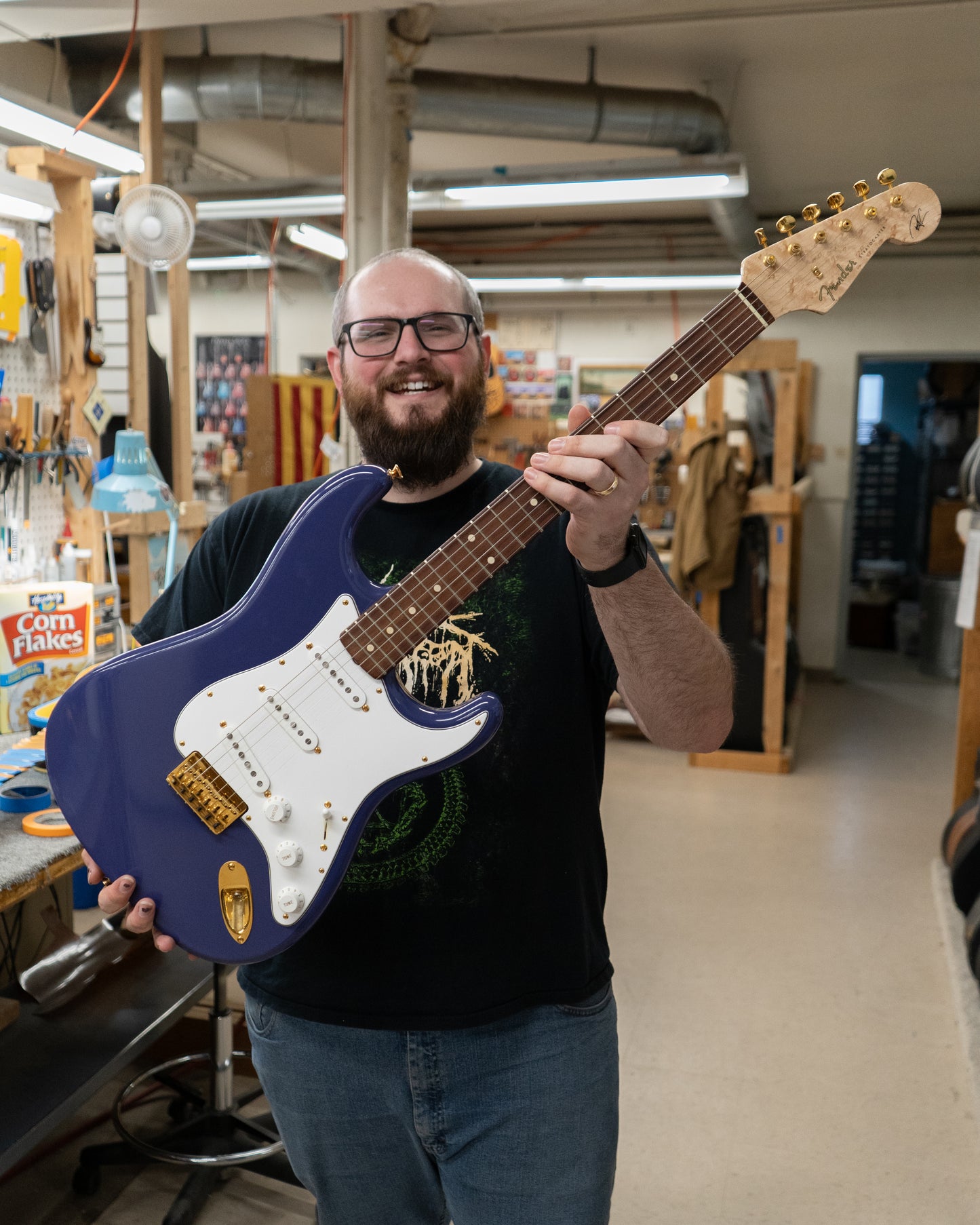 Showroom photo of Front of Fender Custom Shop Robert Cray Signature Stratocaster Electric Guitar (2010)