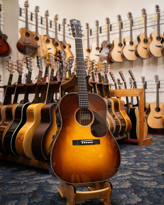 Showroom photo of Santa Cruz Vintage Southerner Custom Guitar & Case