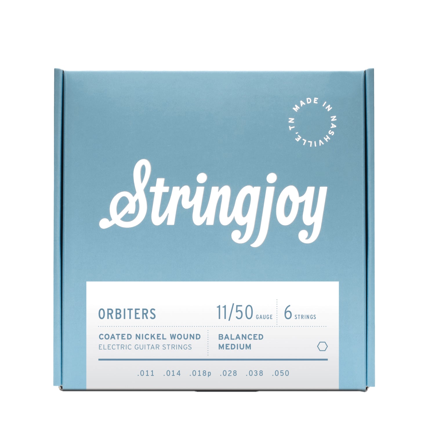 Stringjoy Orbiters Coated Balanced Medium Gauge Electric Guitar Strings