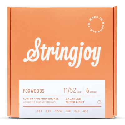 Stringjoy Foxwoods Enamel Coated Phosphor Bronze Super Light Gauge Acoustic Guitar Strings