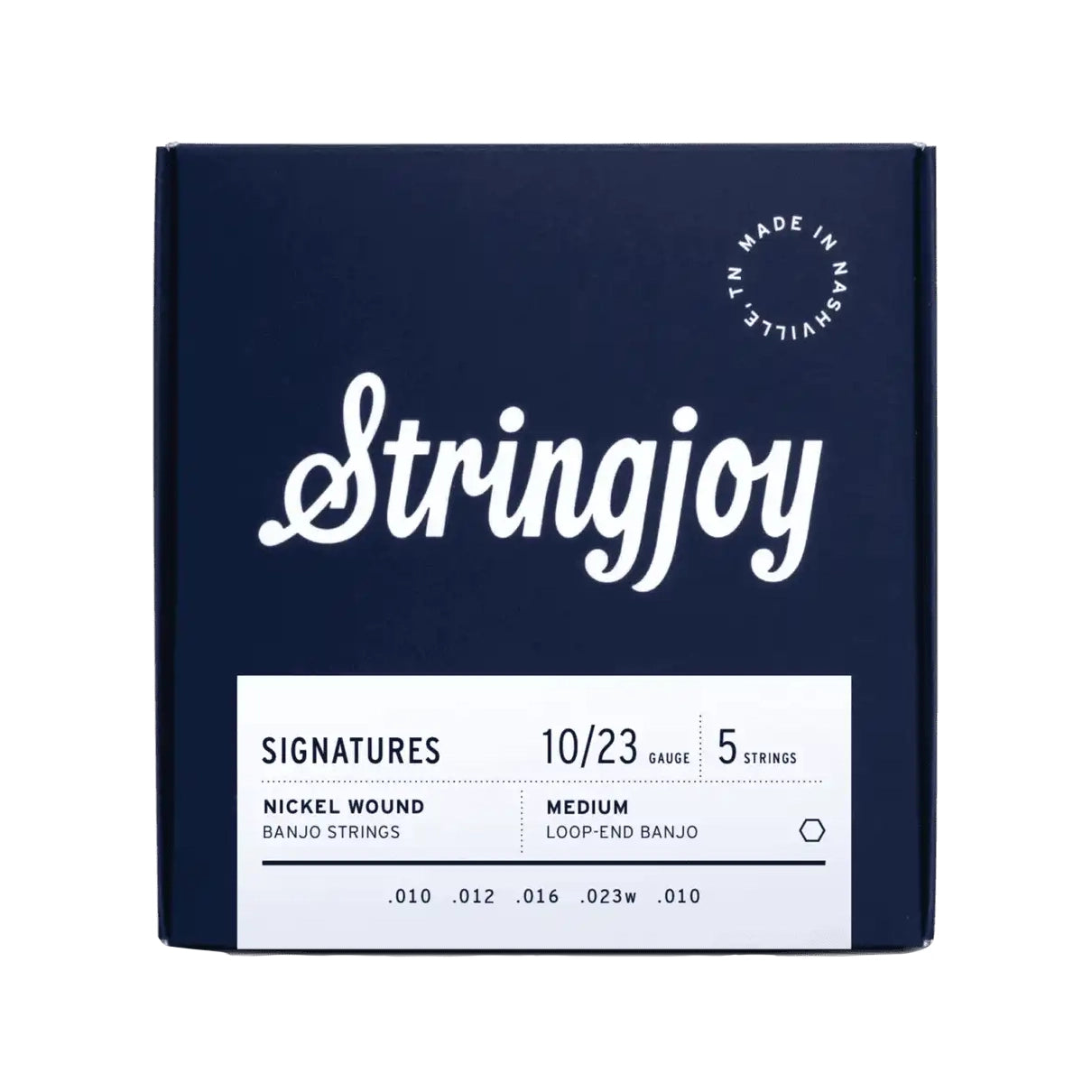 Front of Stringjoy Signatures Nickel Wound Medium Gauge 5-String Banjo Strings