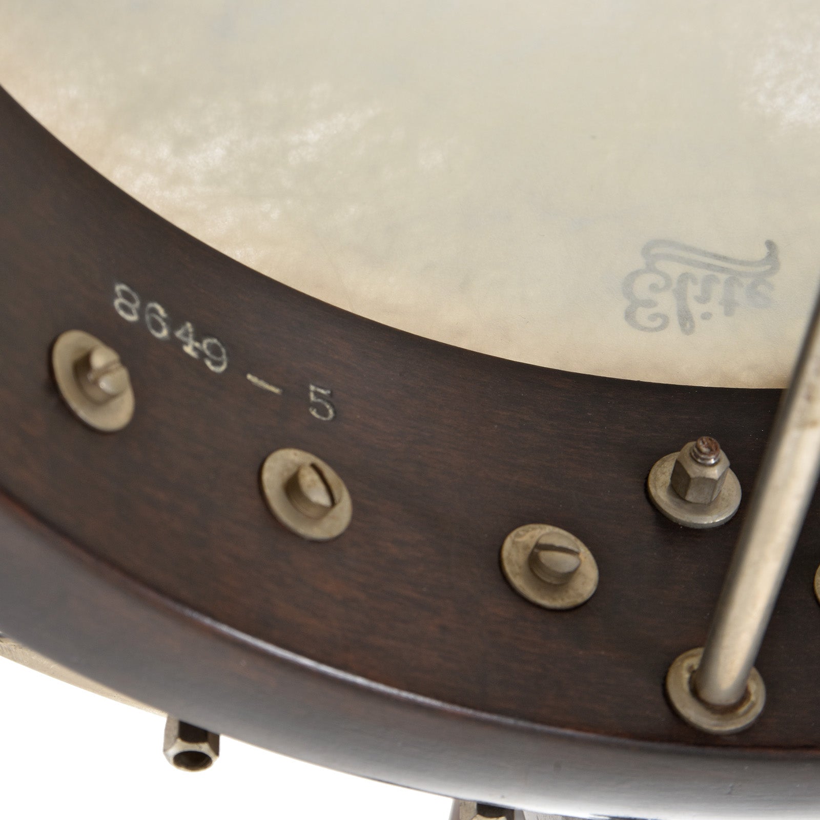 Serial number on rim of Gibson TB-1 Tenor Banjo (1927)