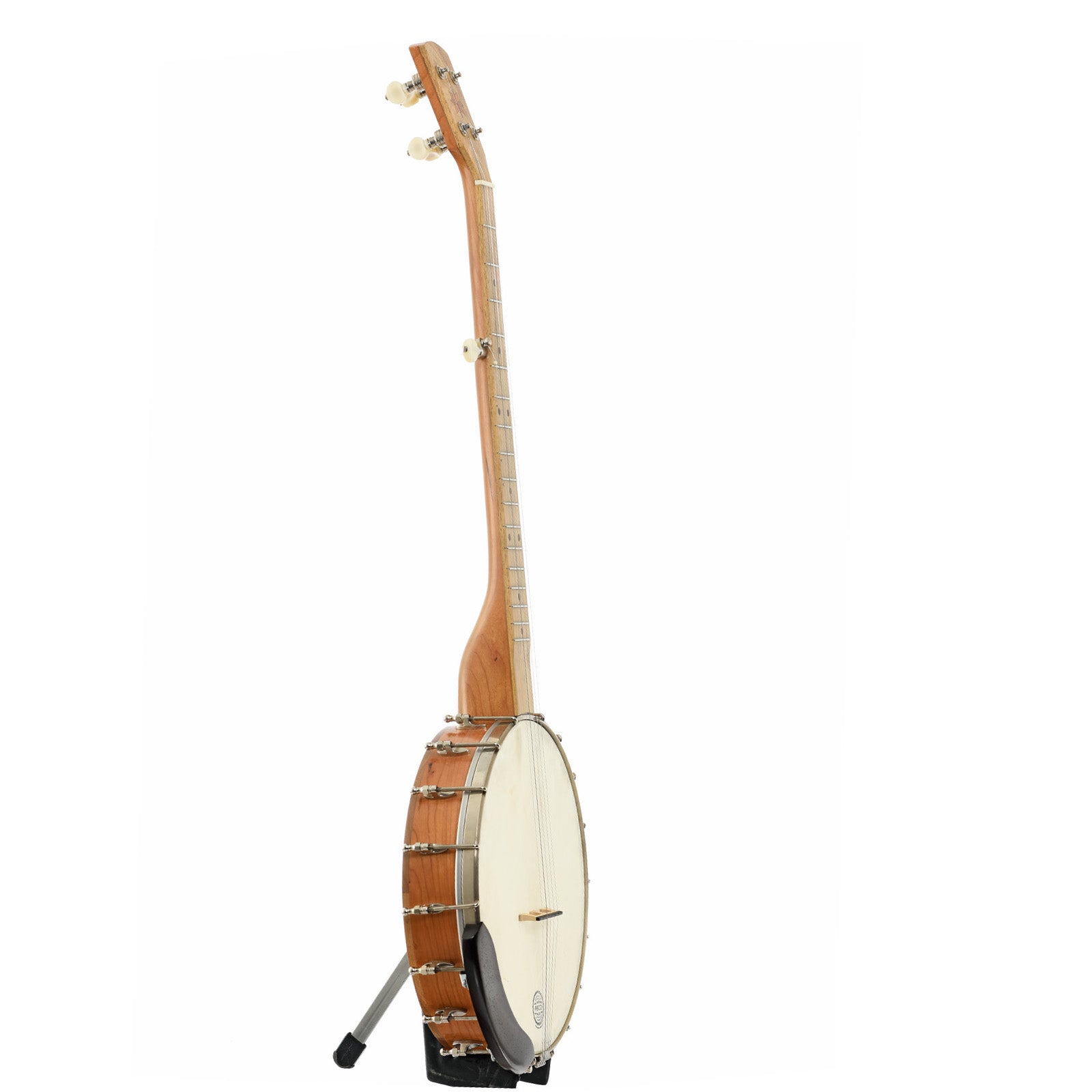 Side of Pisgah Possum Cherry 12" Open Back Banjo (c.2014)