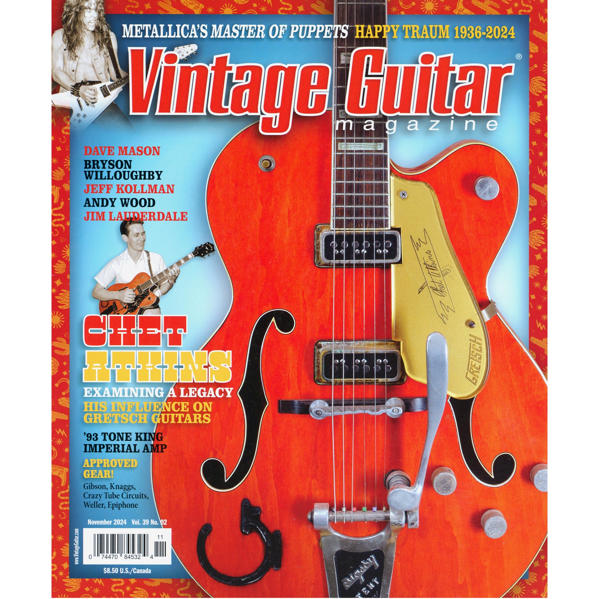 Image 1 Cover of Vintage Guitar Magazine - November 2024 - Vol 39 No. 22 - SKU: VG-202411