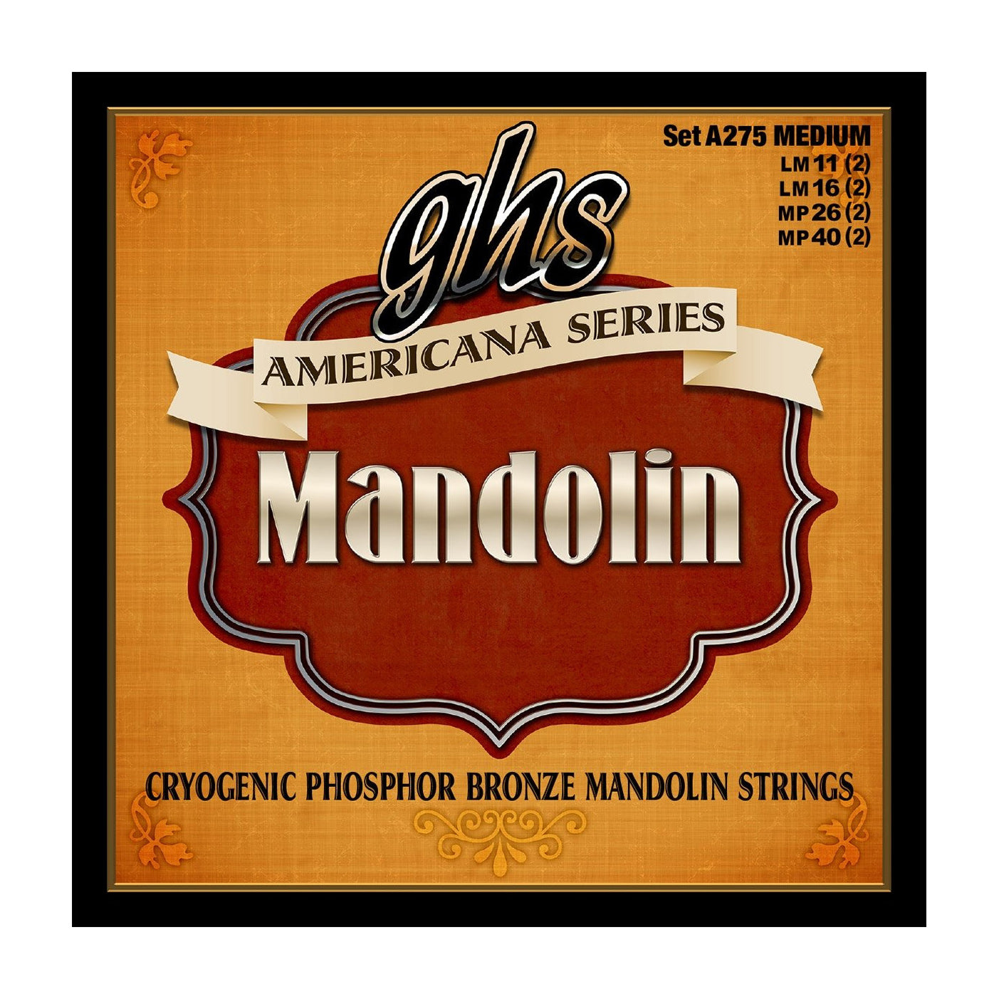 GHS A275 Americana Cryogenic Phosphor Bronze Medium Gauge Mandolin Strings