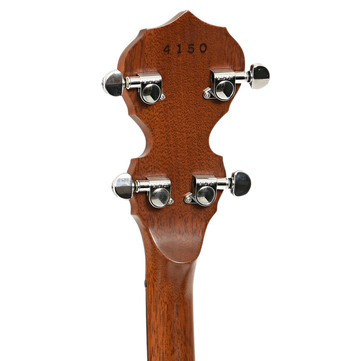 BAck headstock of Deering Boston 5-string Resonator Banjo (1995)