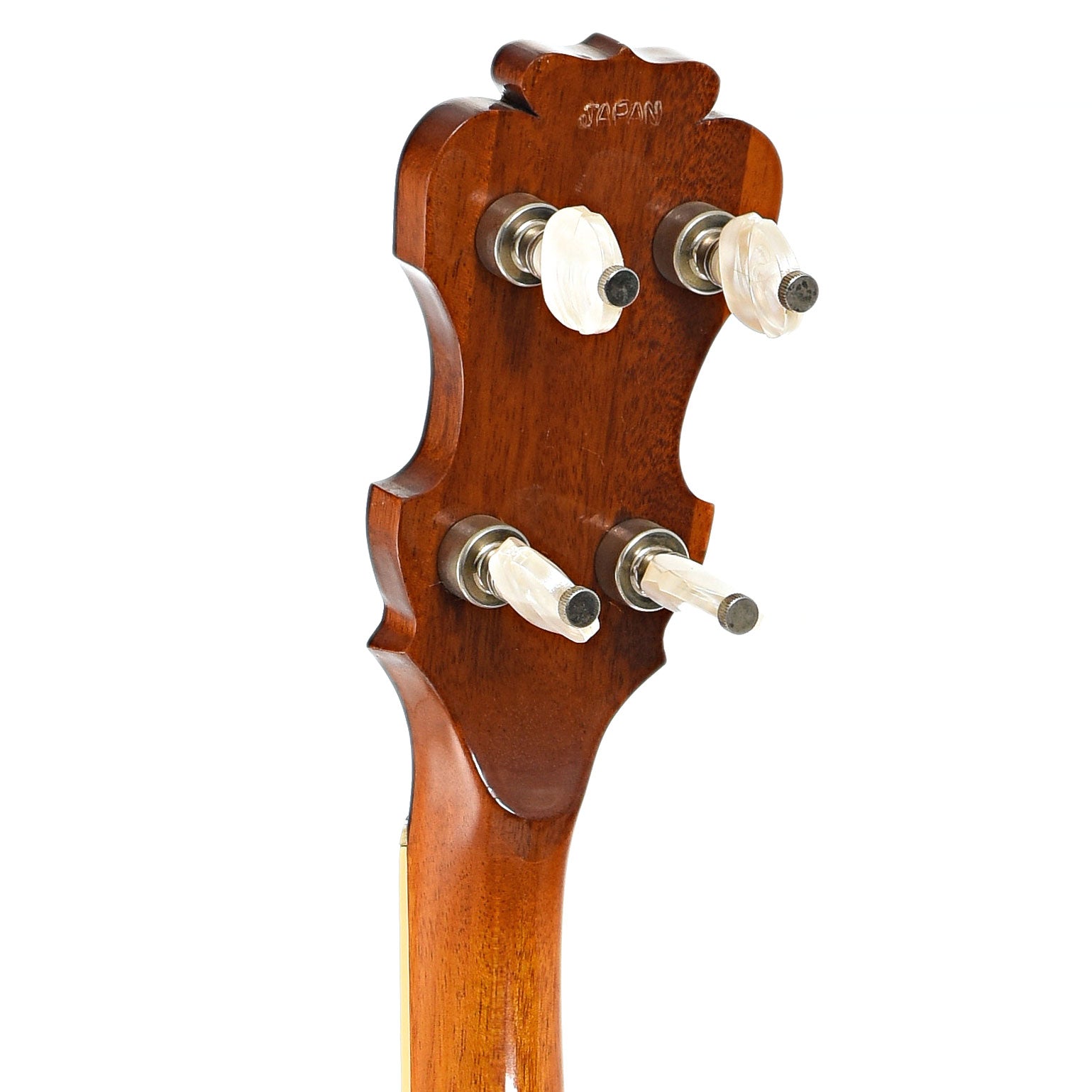 Back headstock of Epiphone EB-99 Resonator Banjo (c.1975)