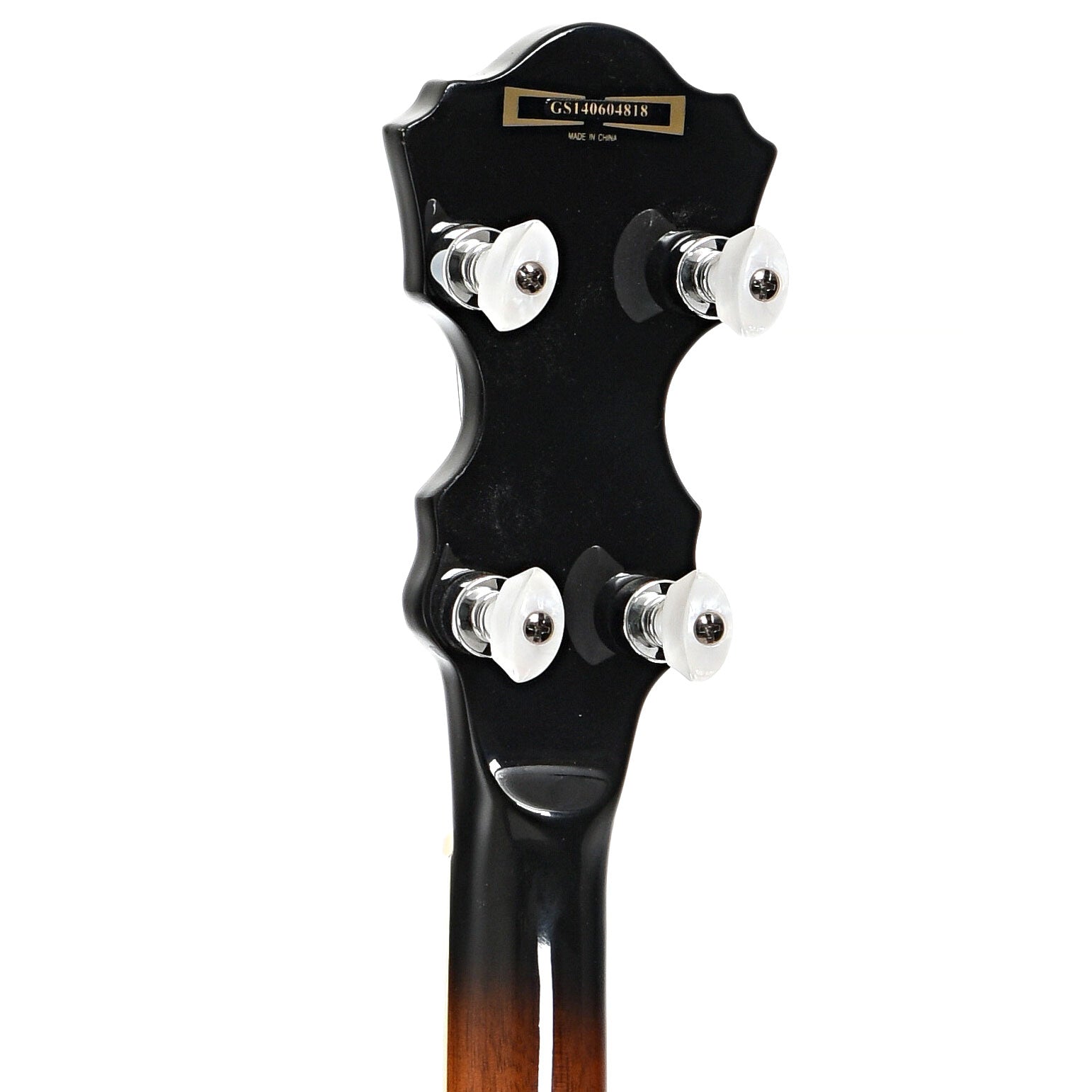 BAck headstock of Ibanez B200 Resonator Banjo (2014)